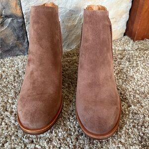 Kork-Ease Tan Suede Ankle Booties